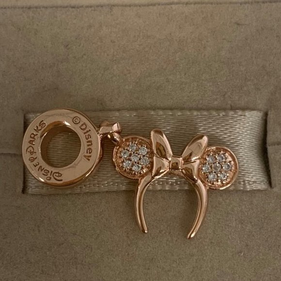 Pandora Rose Minnie Ear Headband Exclusive Dangle - Picture 1 of 8